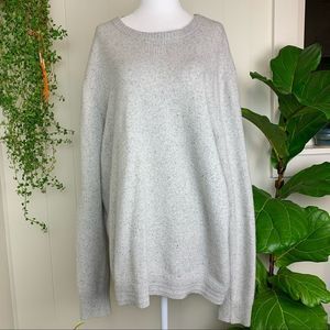 Banana Republic Gray Crew Italian Yarn Sweater